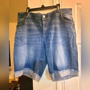 Jean Knee Length Shorts
